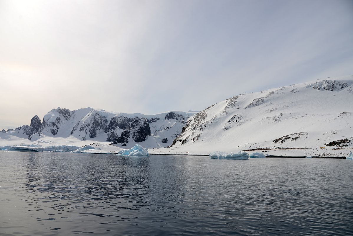 19C Getting Ready To Land On Cuverville Island From Zodiac With Mount Dedo Beyond On Quark Expeditions Antarctica Cruise